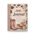 Cowgirl Floral Hardcover Journal — "Journal: notes, dreams & great ideas" (Rustic Western Notebook)