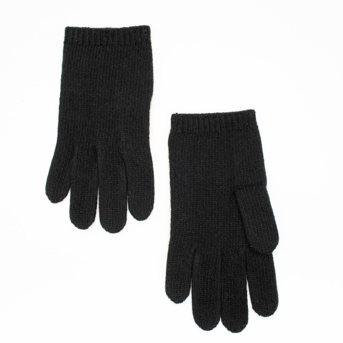 KIDS CASHMERE GLOVES - BLACK