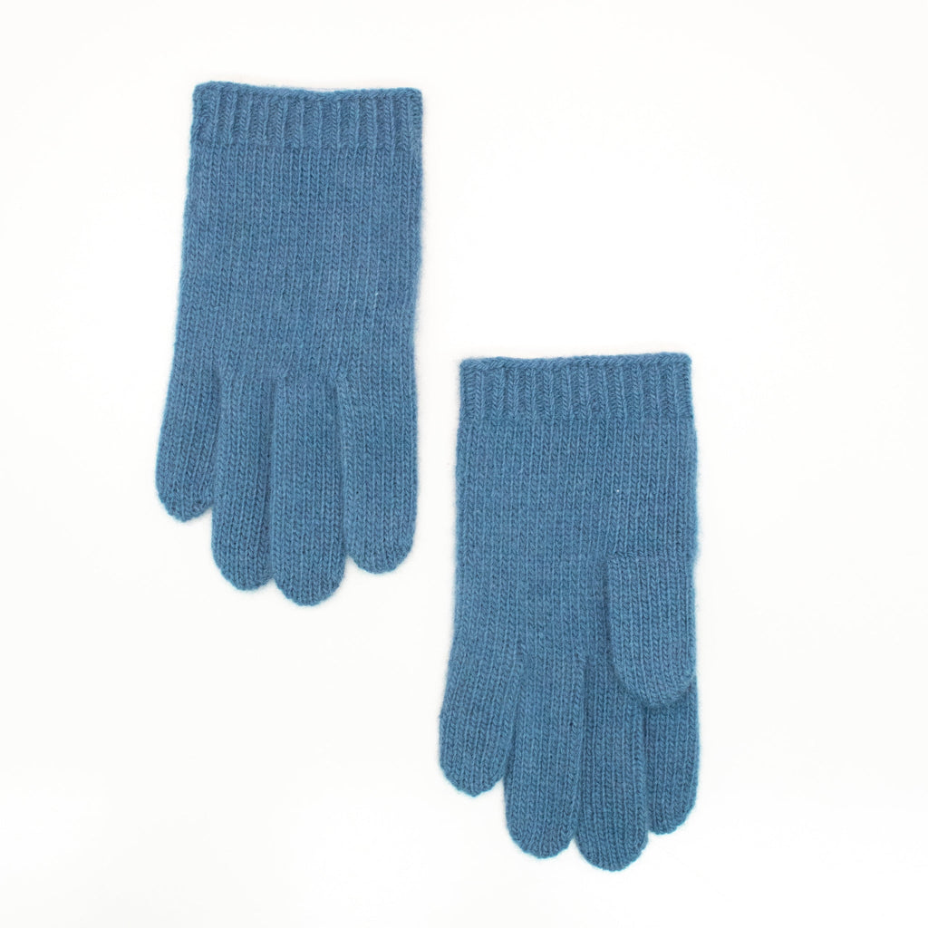 KIDS CASHMERE GLOVES - PALACE BLUE