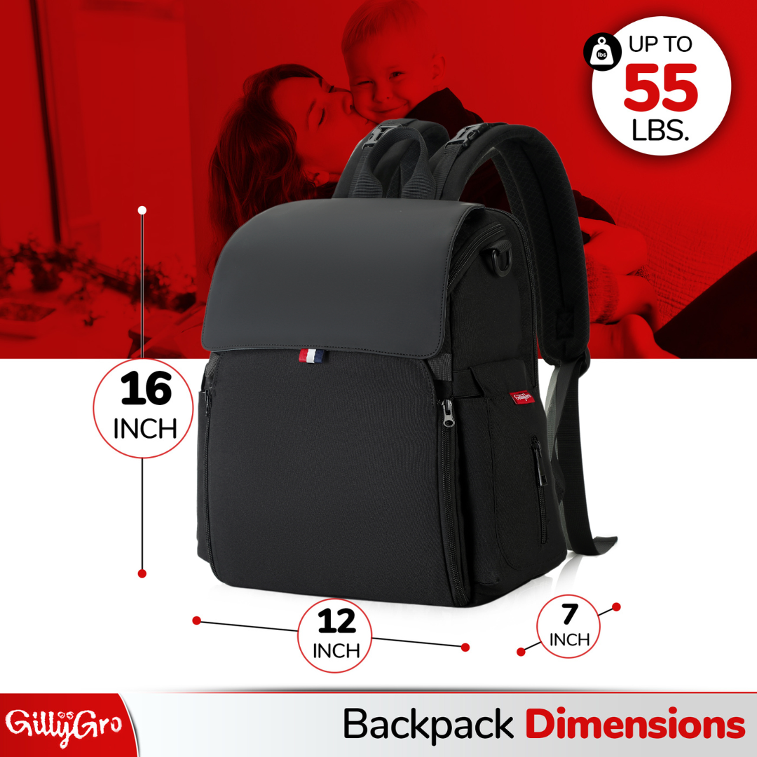 GillyGro Classic Backpack Bundle – The Ultimate Backpack for Parents