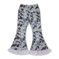Pink plaid ruffle camo toddler girls bell bottom pants