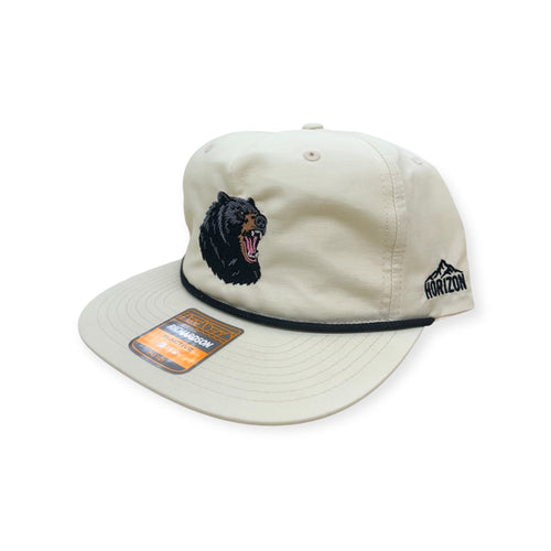 Black Bear Hat - Vintage Rope Snapback