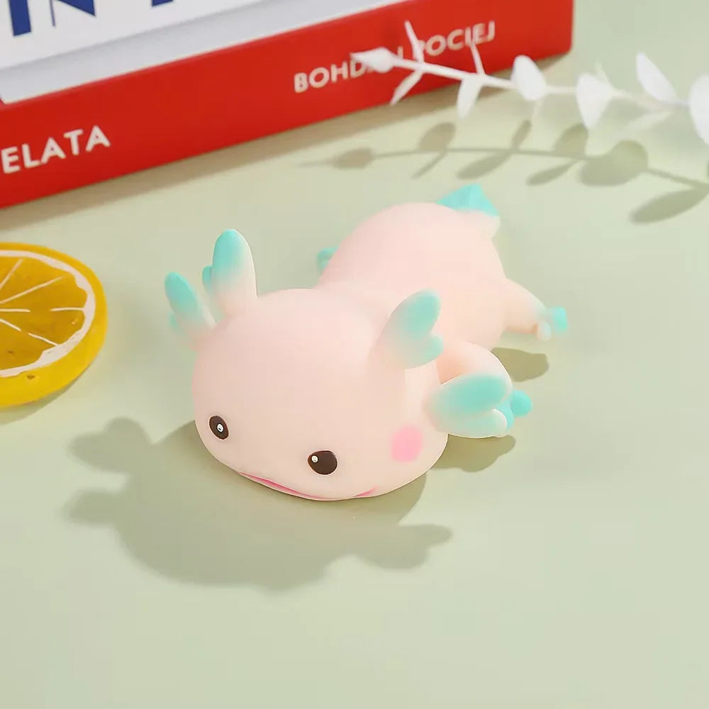 Cute Axolotl Squeeze Toys | Cartoon Stress Relief Squishy for Kids and Adults
