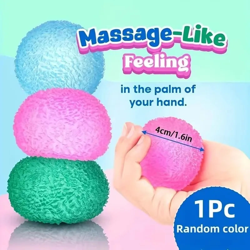 Squishy Multicolor Texture Ice Ball Squeeze Toy | Soft Pinch Sensory Toy for Kids
