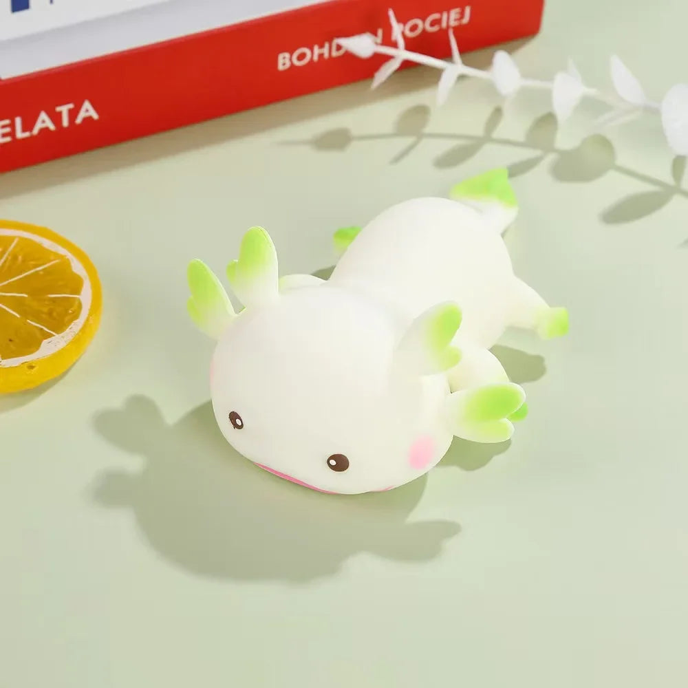 Cute Axolotl Squeeze Toys | Cartoon Stress Relief Squishy for Kids and Adults