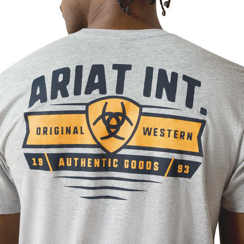 Ariat Mens Short Sleeve Shirt, Banner Badge Western Graphic Tee