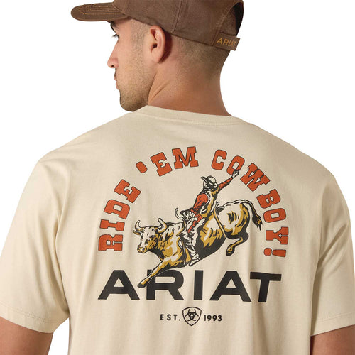 Ariat Mens Short Sleeve Shirt, Ride Em Cowboy Western Graphic Tee