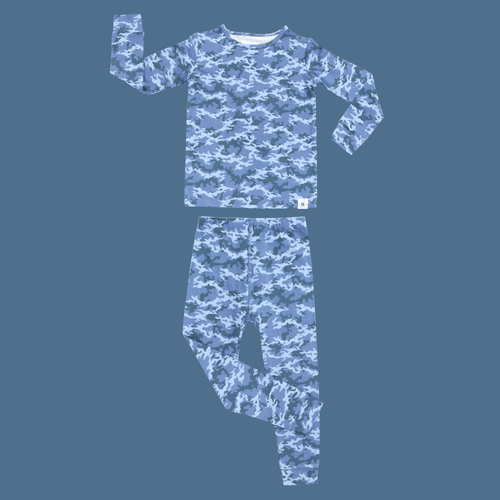 Blue Camouflage Big Kid Pajama