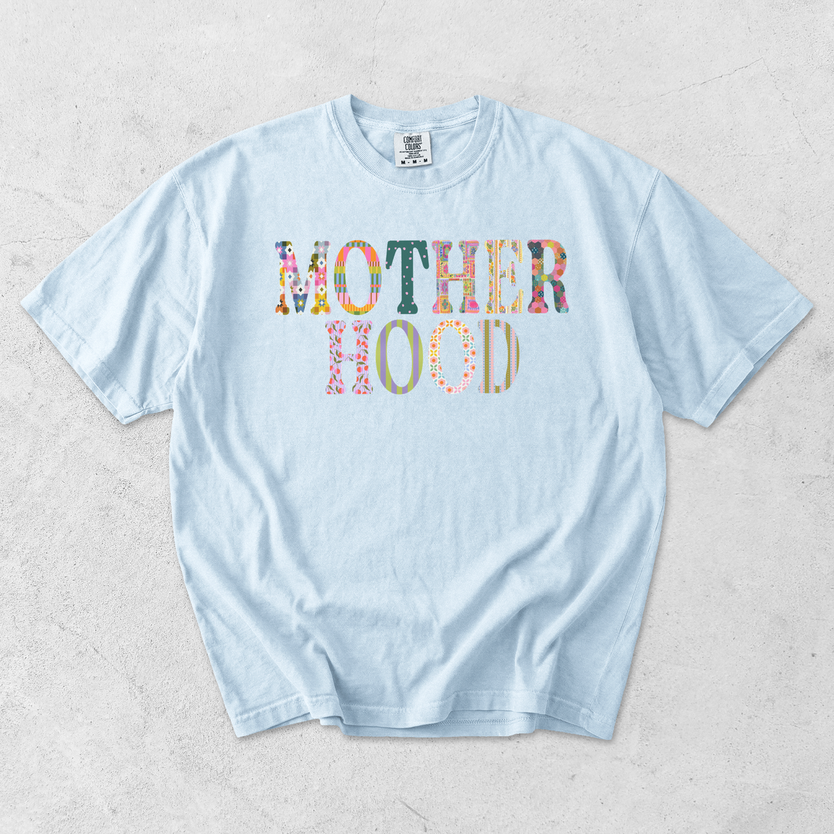 Motherhood Patchwork Graphic Tee