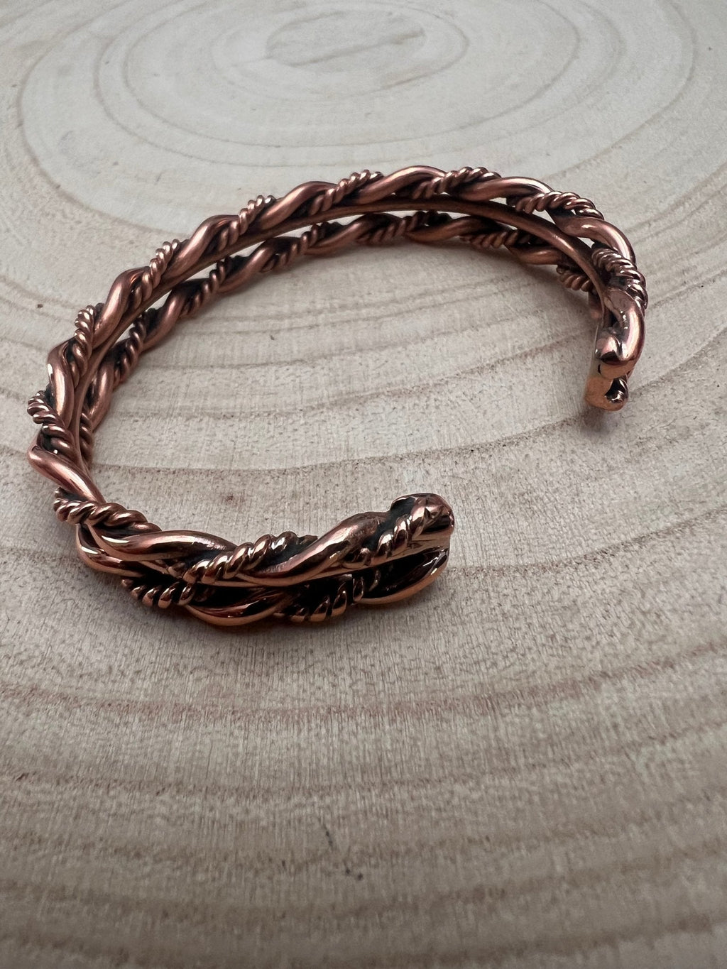 Elaine Tahe Navajo Copper Bracelet — 3/8" Wide Petite (Fits 5 7/8" Wrist)