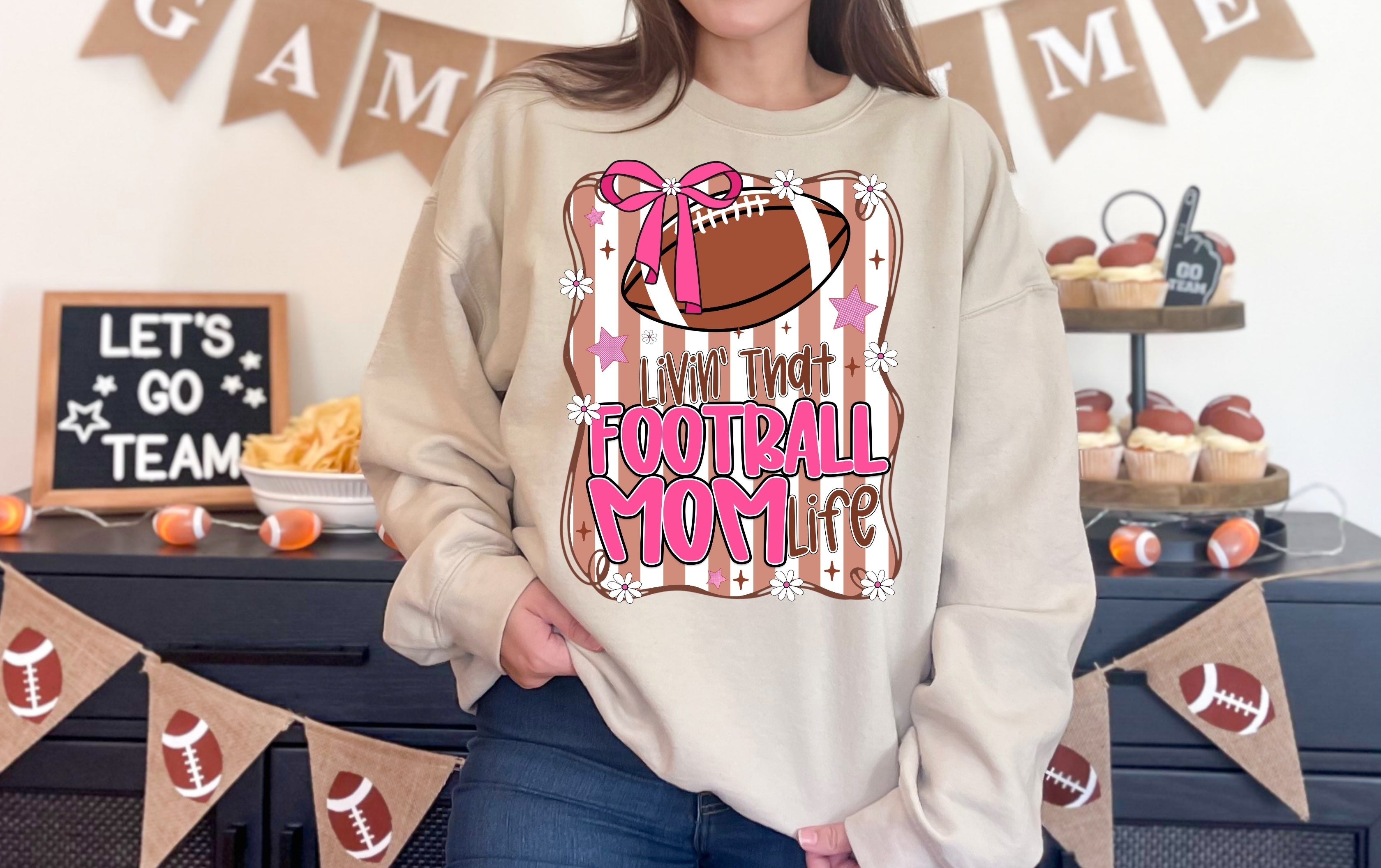 Football Mom Life - Tee, Sweatshirt or Hoodie