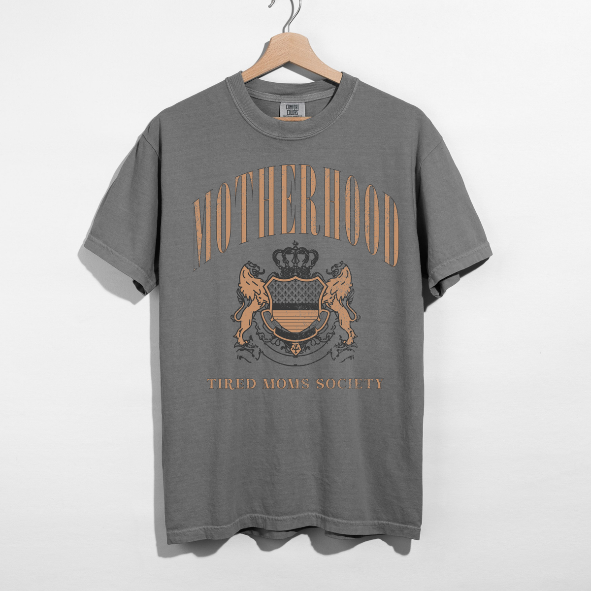 Motherhood Graphic Tee | Tired Moms Society Shirt | Vintage Mom T-Shirt | Comfort Colors Mom Shirt | Cute Mom Outfit