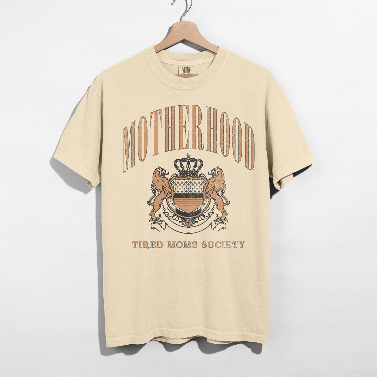 Motherhood Graphic Tee | Tired Moms Society Shirt | Vintage Mom T-Shirt | Comfort Colors Mom Shirt | Cute Mom Outfit