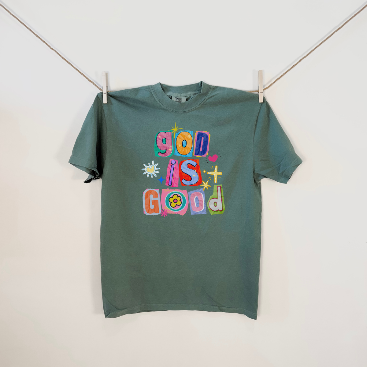 God Is Good Colorful Graphic Tee | Faith-Inspired Christian T-Shirt