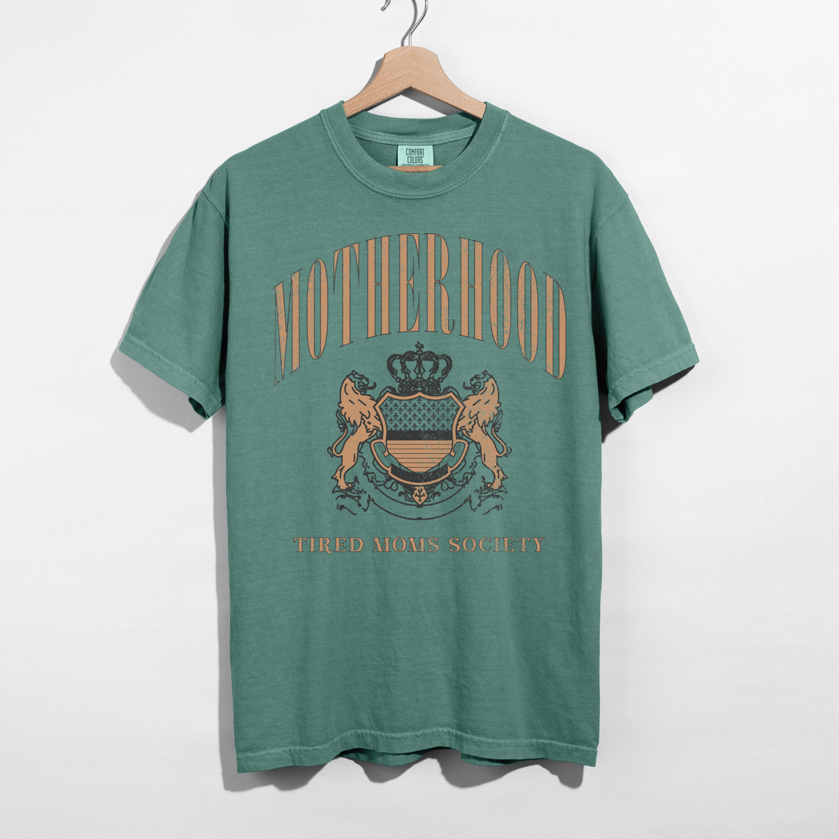Motherhood Graphic Tee | Tired Moms Society Shirt | Vintage Mom T-Shirt | Comfort Colors Mom Shirt | Cute Mom Outfit