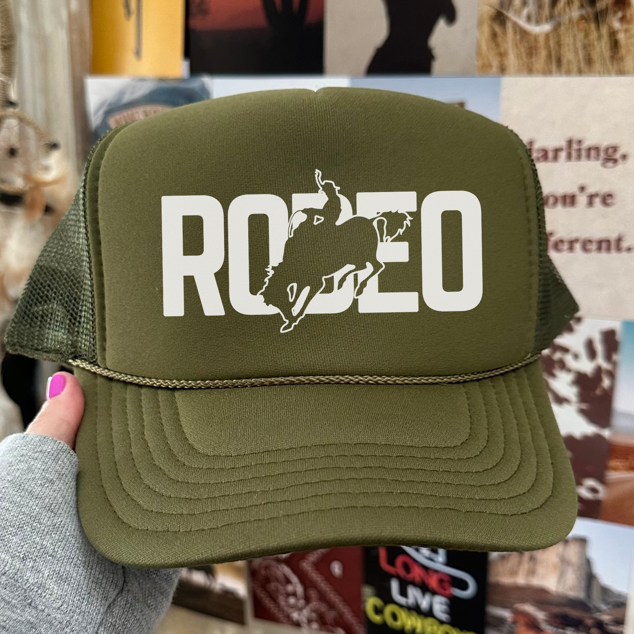Rodeo Trucker Hat | Western Cowgirl Mesh Hat | Country Concert & Everyday Wear