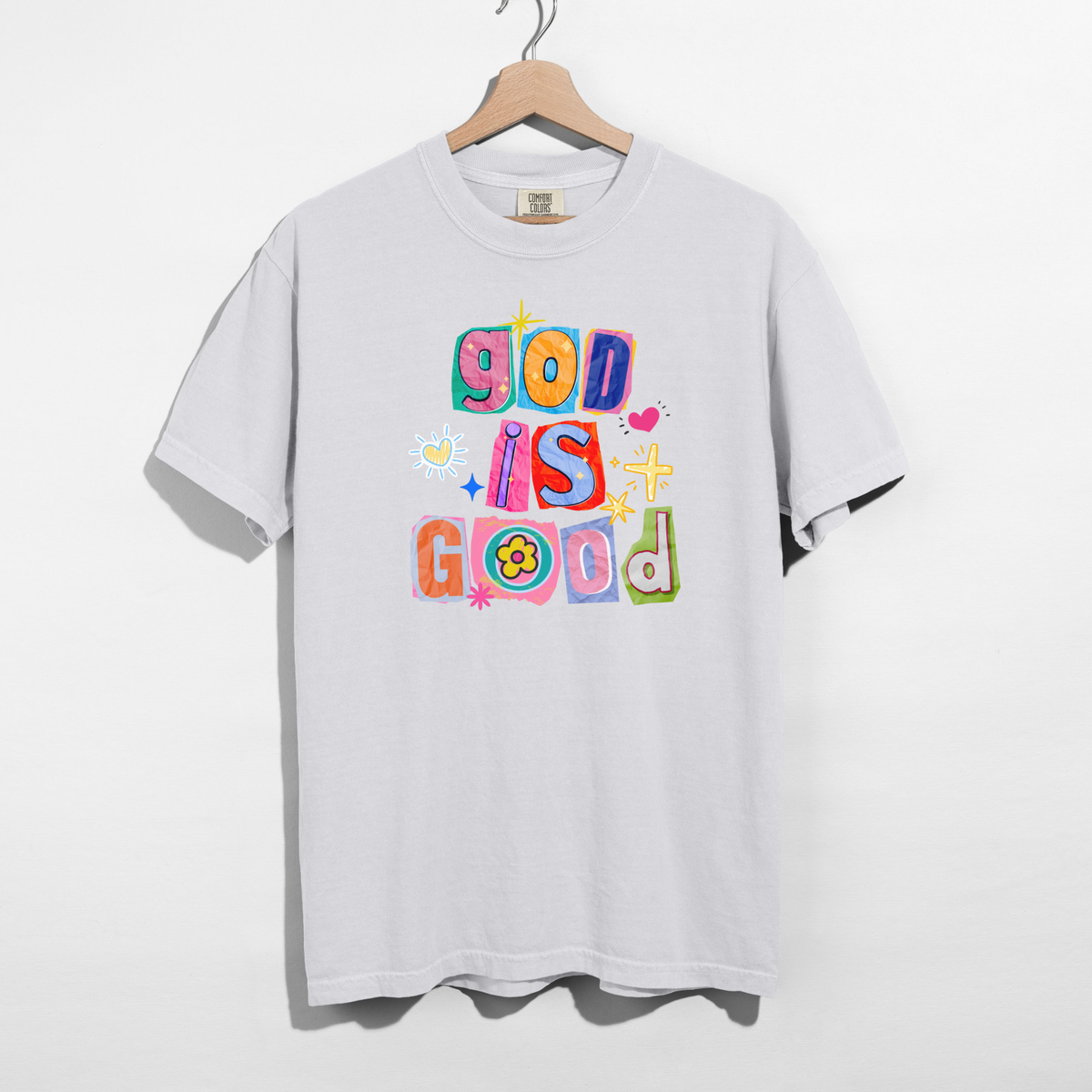 God Is Good Colorful Graphic Tee | Faith-Inspired Christian T-Shirt