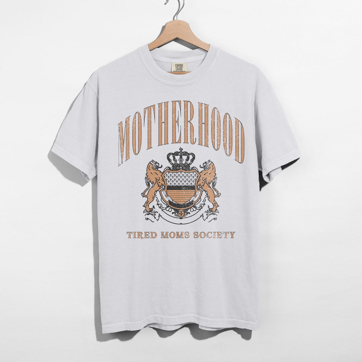 Motherhood Graphic Tee | Tired Moms Society Shirt | Vintage Mom T-Shirt | Comfort Colors Mom Shirt | Cute Mom Outfit